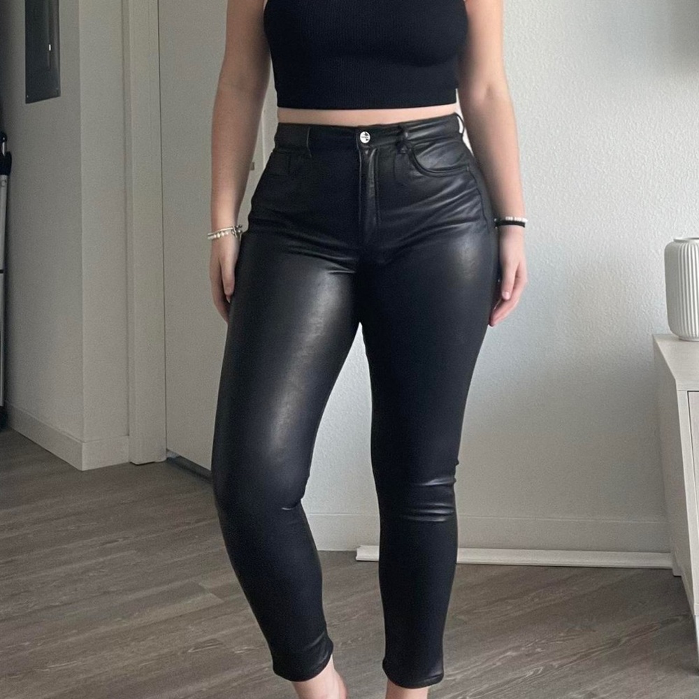 Express Black Leather Pants